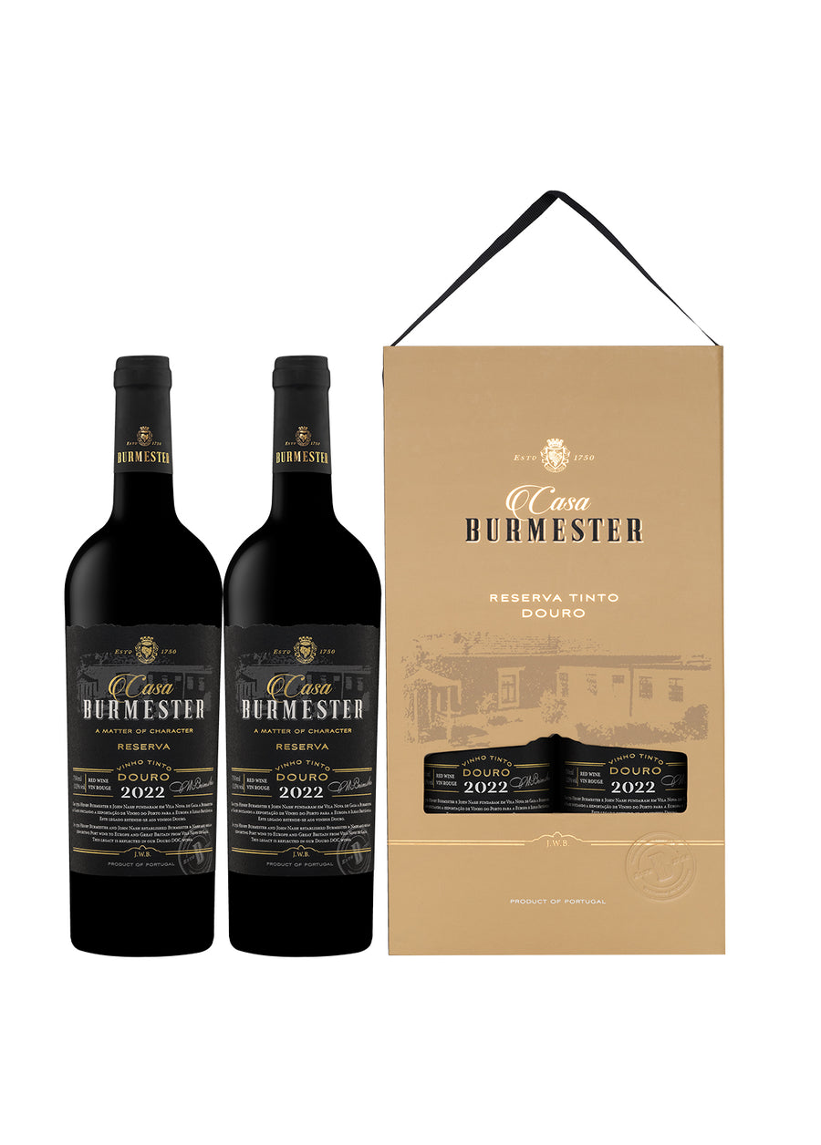 GIFT PACK 2 GARRAFAS VINHO DOURO CASA BURMESTER TINTO 2022