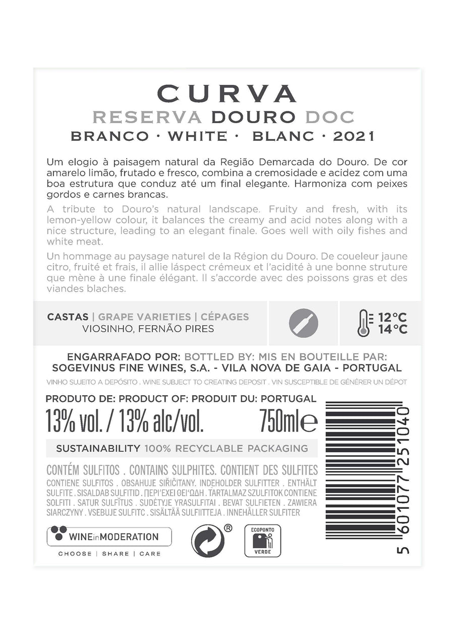 VINHO DO DOURO CURVA RESERVA BRANCO 2021